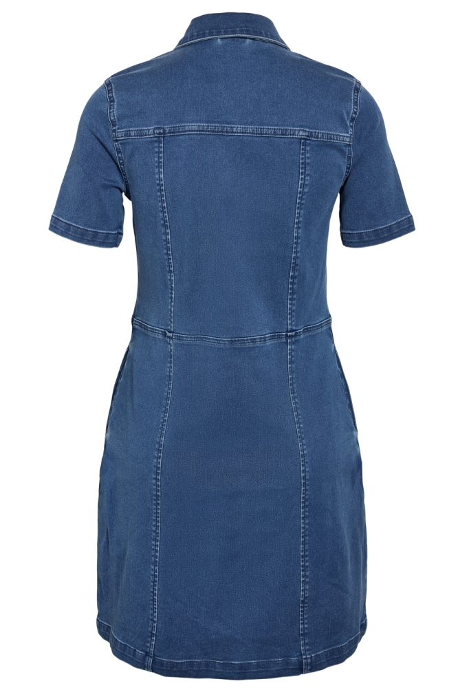 NMNISA S/S SLIM DENIM DRESS VI534MB 27032702 MEDIUM BLUE DENIM